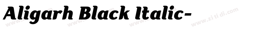 Aligarh Black Italic字体转换